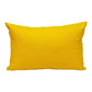 12" X 18" Yellow Cotton Lumbar Throw Pillow