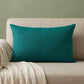 12" X 18" Green Cotton Throw Pillow