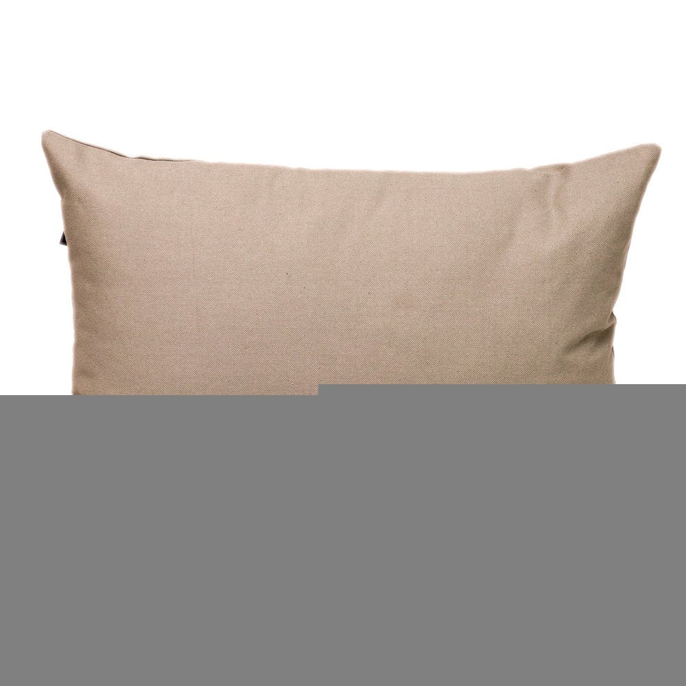 12" X 18" Gray Cotton Throw Pillow