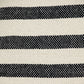 24" Beige and Black Striped Cotton Throw Pillow With Tassels