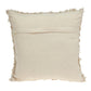18" Beige Throw Pillow With Shag
