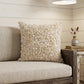 18" Beige Throw Pillow With Shag