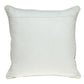 20" Blue and Beige Floral Wool Throw Pillow With Embroidery