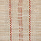 14" X 20" Beige and Pink Striped Cotton Throw Pillow With Fringe