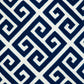 20" Blue Greek Key Cotton Throw Pillow