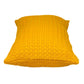 14" X 26" Yellow Cotton Lumbar Throw Pillow With Texture