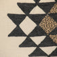 14" X 20" Beige and Black Geometric Cotton Throw Pillow