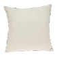 22" Beige and Indigo Floral Cotton Throw Pillow With Embroidery