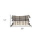 14" X 20" Beige and Black Southwestern Cotton Throw Pillow With Tassels