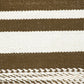 18" Brown And White Cotton Striped Throw Pillow