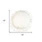 18" X 18" White Round Cotton Throw Pillow with Fringe