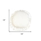 18" X 18" White Round Cotton Throw Pillow with Fringe