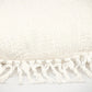 18" X 18" White Round Cotton Throw Pillow with Fringe