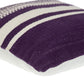 18" Purple and White Cotton Throw Pillow