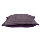 24" Purple and White Cotton Throw Pillow with Fringe
