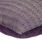 24" Purple and White Cotton Throw Pillow with Fringe