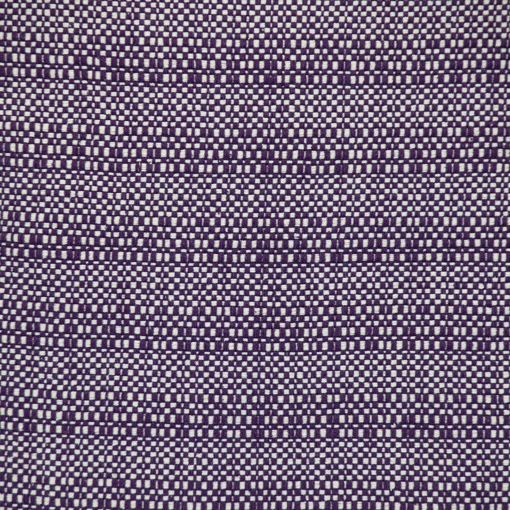 24" Purple and White Cotton Throw Pillow with Fringe