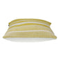 18" Yellow And White Striped Cotton Throw Pillow