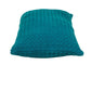14" X 26" Teal Cotton Lumbar Throw Pillow with Texture