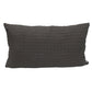 14" X 26" Dark Gray Cotton Lumbar Throw Pillow with Texture
