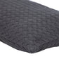 14" X 26" Dark Gray Cotton Lumbar Throw Pillow with Texture