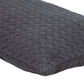 14" X 26" Dark Gray Cotton Lumbar Throw Pillow with Texture