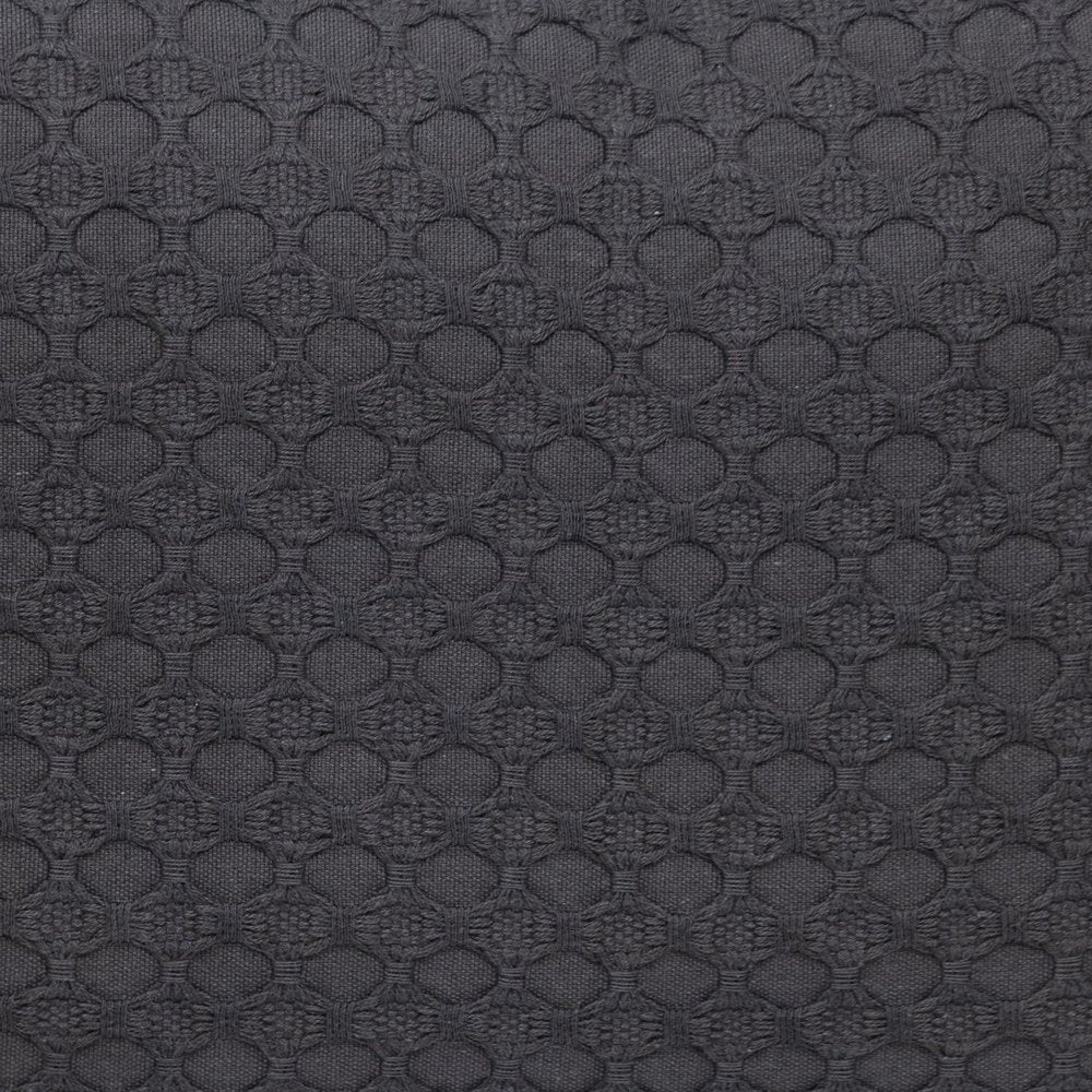 14" X 26" Dark Gray Cotton Lumbar Throw Pillow with Texture