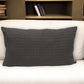 14" X 26" Dark Gray Cotton Lumbar Throw Pillow with Texture