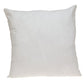 22" Brown and White Cotton Throw Pillow with Embroidery