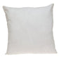 22" Brown and White Cotton Throw Pillow with Embroidery