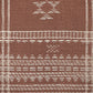 18" Beige and Brown Cotton Throw Pillow with Tassels