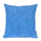 18" Blue Cotton Throw Pillow