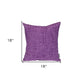 18" Purple Weave Cotton Throw Pillow