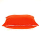 16" Orange Cotton Throw Pillow With Fringe