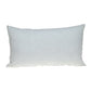 14" X 24" Green and White Cotton Lumbar Throw Pillow with Embroidery