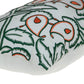14" X 24" Green and White Cotton Lumbar Throw Pillow with Embroidery