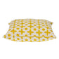 18" Yellow and White Geometric Cotton Throw Pillow