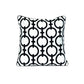 20" Black and White Geometric Cotton Throw Pillow