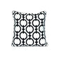 20" Black and White Geometric Cotton Throw Pillow