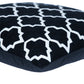 20" Black and White Geometric Cotton Throw Pillow