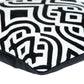 20" Black and White Geometric Cotton Throw Pillow