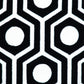 20" Black and White Geometric Cotton Throw Pillow
