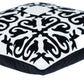 20" Black and White Geometric Cotton Throw Pillow