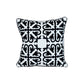 20" Black and White Geometric Cotton Throw Pillow