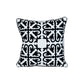 20" Black and White Geometric Cotton Throw Pillow