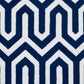 20" Blue Geometric Cotton Throw Pillow
