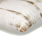 20" Brown and White Striped Cotton Throw Pillow