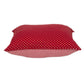 18" Red and White Cotton Reversible Throw Pillow