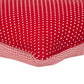 18" Red and White Cotton Reversible Throw Pillow