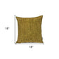 18" Green Weave Cotton Throw Pillow